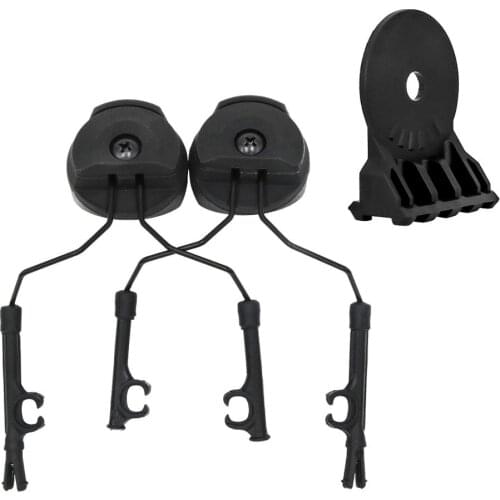 Outdoor hunting tactical flashlight mounted on the helmet bracket suitable tactical bracket helmet ARC track adapter BK