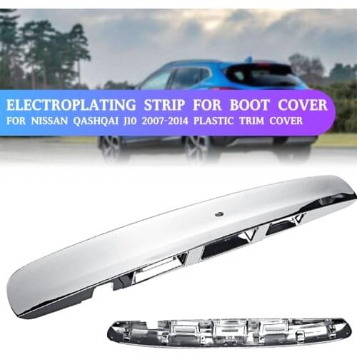 1Pc Silver Tailgate Boot Lid Plating Strip Handle With I-key & Camera Hole For Nissan Qashqai J10 2007-2014 Plastic Trim Cover