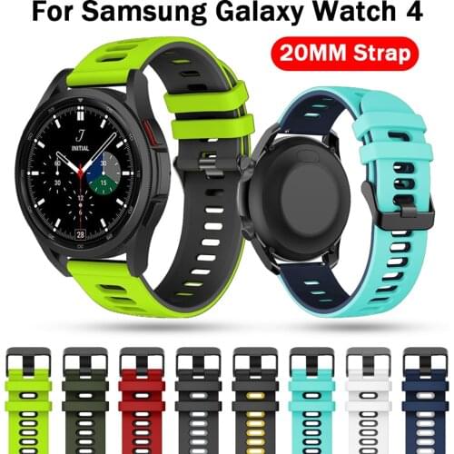 Silicone Watch band For Samsung Galaxy watch4 classic 42mm 46mm/Huami amazfit GTS/GTR 42mm/Huawei wtach GT 2/Wacth 2 sport strap
