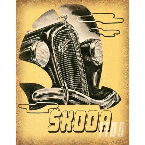 SKODA 1100 VINTAGE GARAGE METAL TIN SIGN POSTER WALL PLAQUE