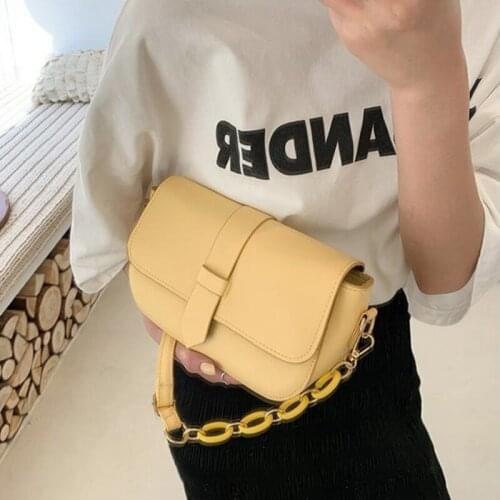 Shoulder Bag Female Crossbody Bag Women Bag Designer Handbag Purse Chain Fashion PU Leather 2021 New Trend All-match Solid Color
