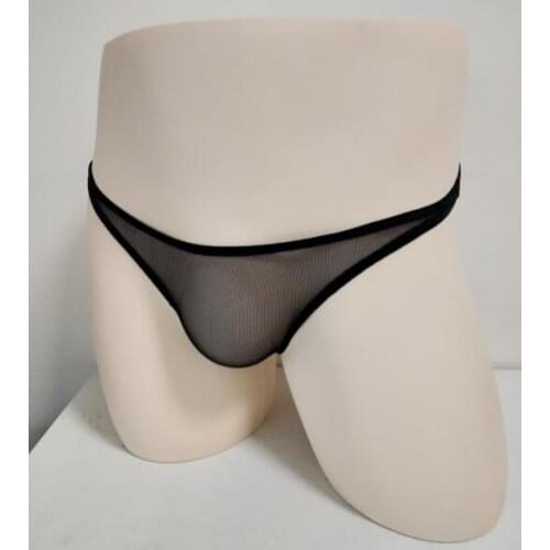 Free shipping BOUTHOR Transparent thongs for men Sexy underwear Low waist briefs Super elastic smooth Private customized