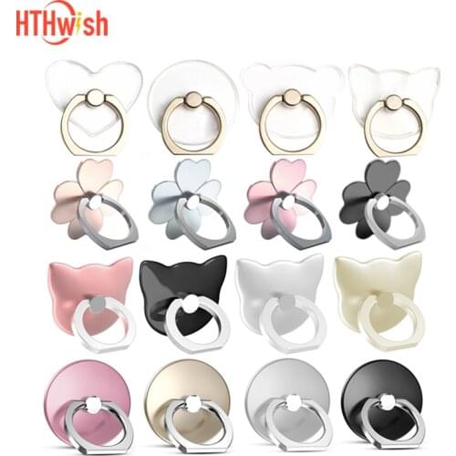 Phone Ring Holder Universal Mobile Phone Grip non-slip Metal/Plastic Fashion Finger Ring for Phone/Tablet Holder Stand Cat/Bear
