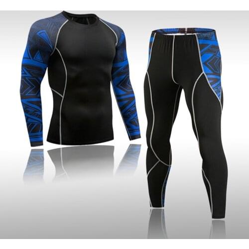 High Quality Mens Suit Winter Thermal Underwear Compression Tights Fitness Leggings Clothing Sweat Quick Dry Jogging Suits 4XL
