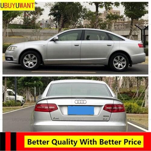 Rear Spoiler 3Pcs/Set PU Material Primer Color Car Tail Wing Decoration Trunk Spoiler For 2007 2008 2009 2010 2011 Audi C6 A6