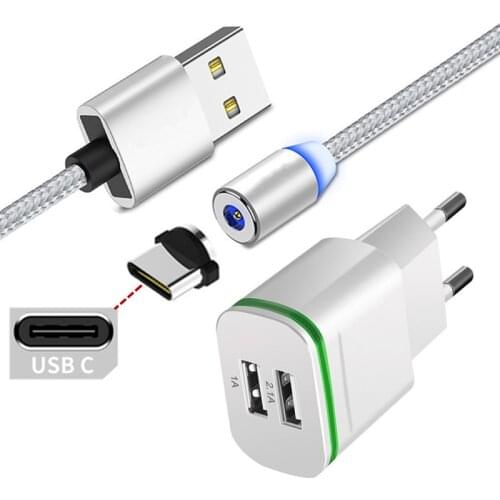 For Honor 9X 9 10 20 20s 30 usb Charger Umidigi F1 Magnetic Type C Charge Cable For Samsung Galaxy M30s A51 S9 S20 A40 A20 Phone