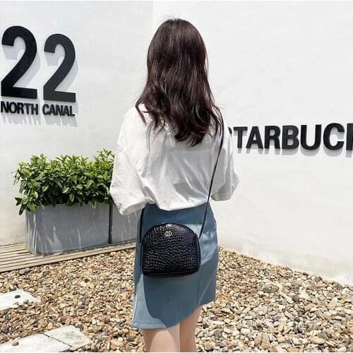 Womens Alligator Small Bag Shell Shoulder Bag New Korean Style Sling Fashion Lady Round Mini Bag Femal Purse Wholesale Handbag
