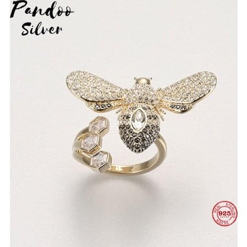 Fashion Charm Pure 925 Silver Original 1:1 Copy, Mysterious Element Lucky Guardian Elegant Ring Ring Female Luxury Jewelry Gifts