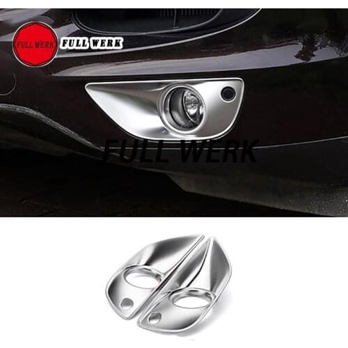 1 Set ABS Car Front Fog Lamp Light Cover Decoration Trim Sticker Frame fit for Porsche Cayenne 2015 2016 2017 Exterior Accessory