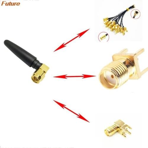 1 PC 2.4G Module 2.4G Wifi Bluetooth Radio Antenna 2dbi Gain SMA Male Plug Connector Right Angle
