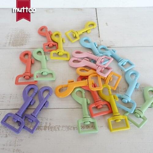 10pcs/lot Metal Colourful dog Clasp hook buckle hardware for 20mm and 25mm webbing DIY Dog Leash parts top quality 7 colours