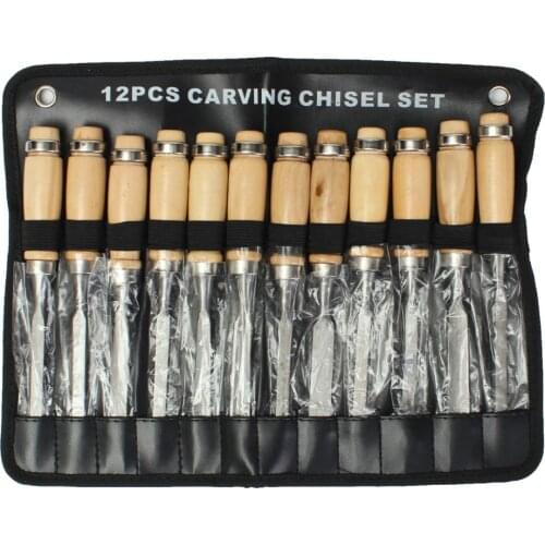 12pc Carpenters Chisel Tool Set For Wood Carving Chisels Carpentry Wood Work Hand Tool Kit Woodworking DIY Tool Knife