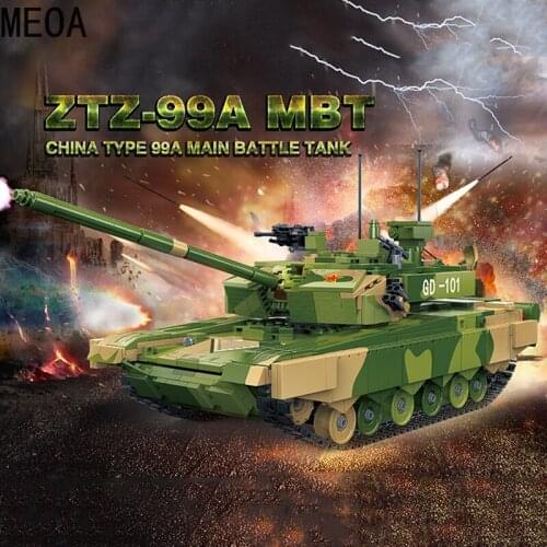 1283pcs WW2 Military Type 99A Main Battle Tank Building Blocks Army Soldier City Bricks Toys Gifts For Children Kids