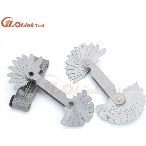 60 and 55 Degree Thread Measuring Gage Gauge Stainless Steel Metric Whitworth Screw Pitch Thread Plug Gage