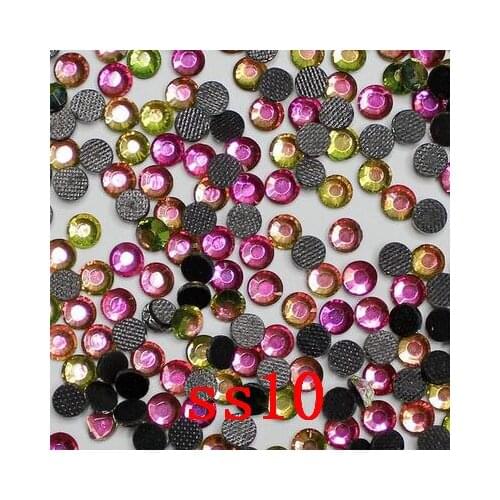 Amethyst colour SS10 DMC Hot fix Rhinestones 1440pcs/bag/lot ,Flat back Rhinestone with glue for bags shoes dress accessaries