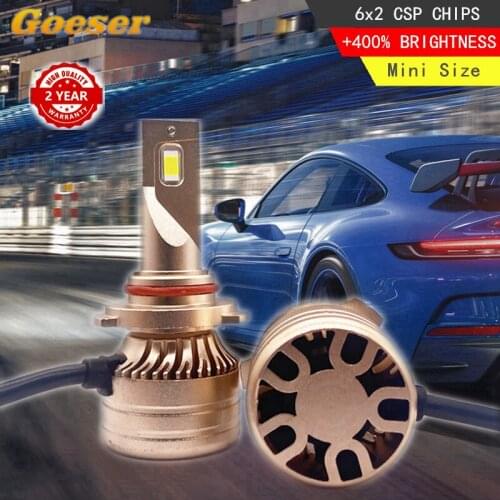 Car Head Light 9005 Led Bulb HB3 LED Canbus H1 H4 9012 Hir2 Bulbs H7 9006 Hb4 H11 12V 6000K CSP Turbo Fog Lamp Mini Size