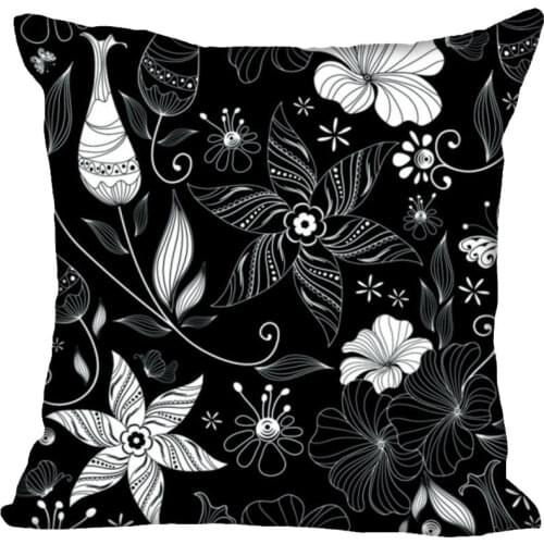 Custom Pillowcase Black and white pattern Zipper Pillow Cover 35X35,45X45,60X60cm(Two Sides) Print Your Pictures Pillow Cases