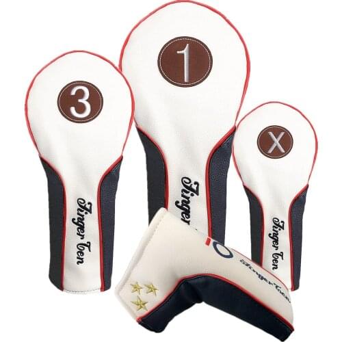 Driver Fairway Hybrid Golf Club Head Covers Wood Set PU Leather Headcovers #1 #3 #5 Boxing Design Putter Cover Drop Shipping