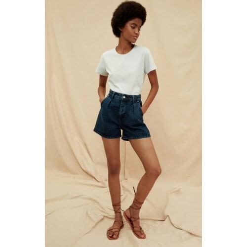 Trendyol Pleated Denim Shorts TWOSS20SR0129