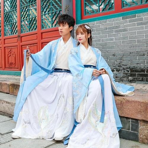 Elegant dust double-breasted big sleeve shirt waist suit Chinese wind improved daily hanfu two woolly xia men and women