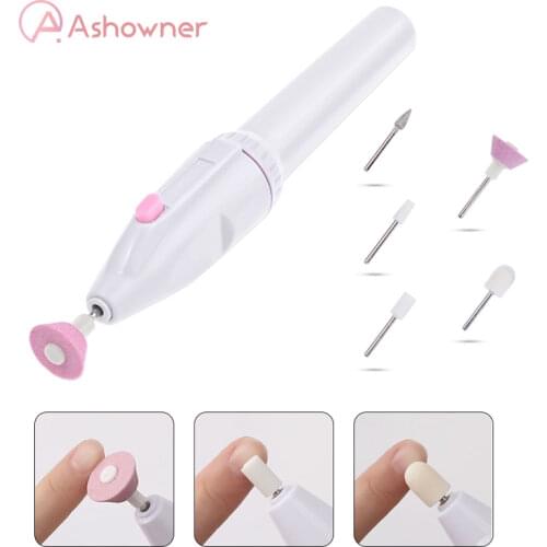 5 in 1 Electric Manicure Set Manicure Nail Drill File Grinder Grooming Kit Callus Remover Set Nail Buffer Polisher