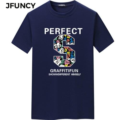 JFUNCY Oversize Mens T-shirts Short Sleeve Cotton Graphic T Shirts Summer Men Loose T-shirt Camisetas Camisa Man Clothing