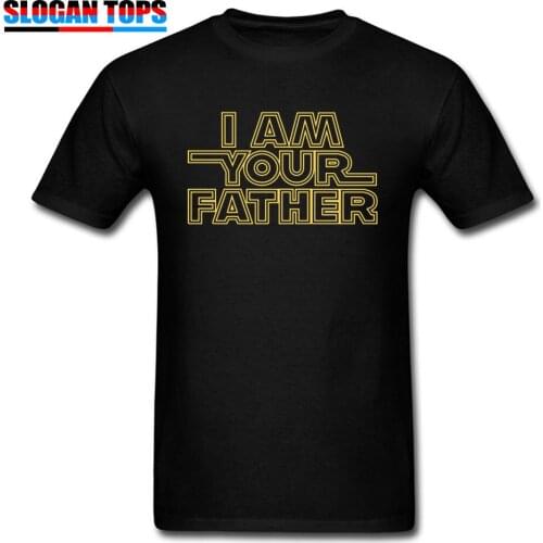 Men T Shirt I Am Your Father Hipster T-shirt Letter Black Tshirt Punk Moto Biker Funky Streetwear Cotton Top Tee