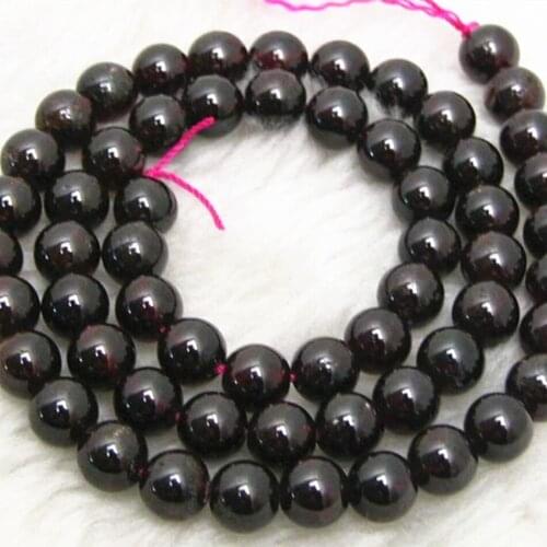 6mm 8mm 10mm Round Shape Garnet Stone Round Beads High Quality Weddings Women Jewelry Making Findings MY5053