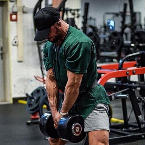 Summer Men Workout T-shirt Men Quick Drying Short Sleeve Mesh T-shirt for Men 5 Colors V-neck T-shirt Mens Tops