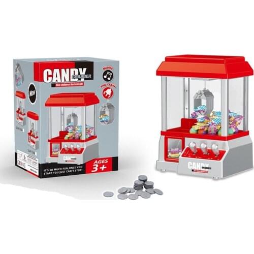 Childrens Mini Clips Machine Toy Electric Classic Music Caught Sugar Machine Coin Game Machine Simulation Real Experience