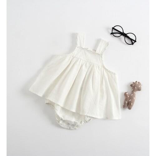 Baby Girls Fashion Bodysuit 100% Cotton Soft Kids Clothing New Style Lovely Infants Toddler Clothes Sleeveless Costume For 0-24M