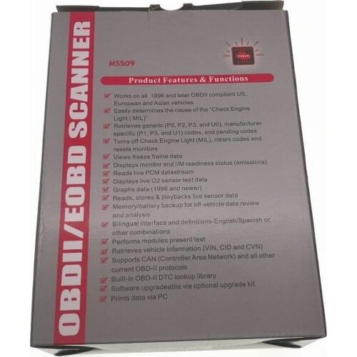 MS509 OBD2 Car tester code reader card reader car fault diagnosis device reader multi-language