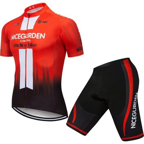 2021 Mens Mountain Bike Jersey Breathable Short Sleeve Set Strap Bike Clothing Quick-drying Bike Shirt Sports Equipment Cycling