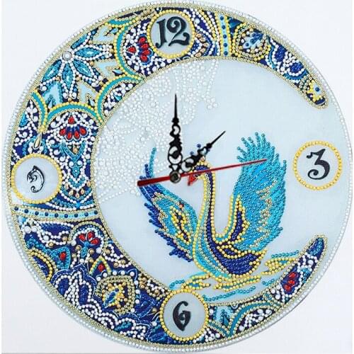 Fashion 5D DIY Diamond Painting Clocks Special Shaped Drill Diamonds Mosaic Rhinestone Cross Stitch Embroidery Kit Wall Clock
