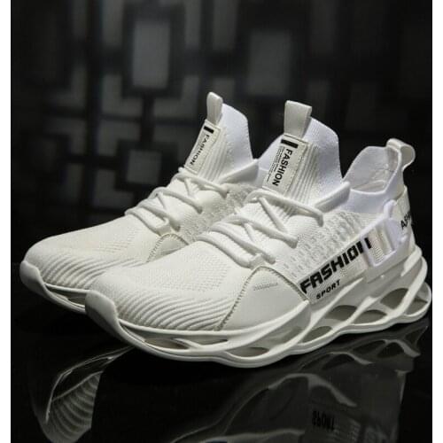 2021 New Summer Sports Shoes Lovers Running Fashion Casual Flying Woven Breathable Lace Vulcanized Shoes Large Size 46