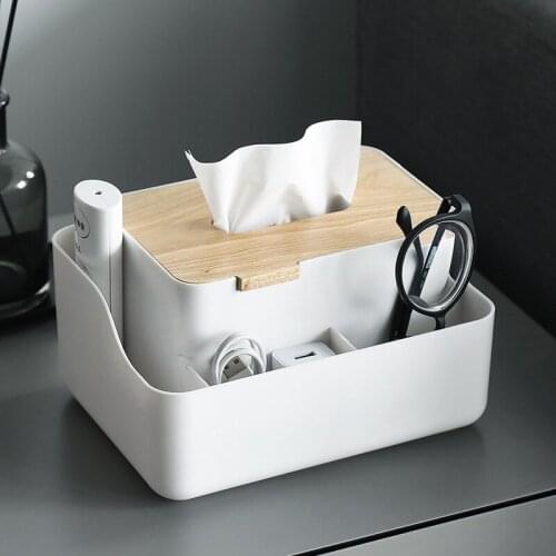 Plastic Tissue Box Living Room Car Remote Control Mobile Phone Storage Box Desktop Plastic Household Desk Small Things Organizer