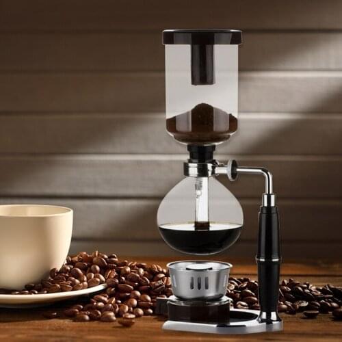 Hot Siphon Coffee Maker Tea Siphon Pot Vacuum Coffeemaker Glass Type Coffee Machine Filter Kahve Makinas Coffee Pot
