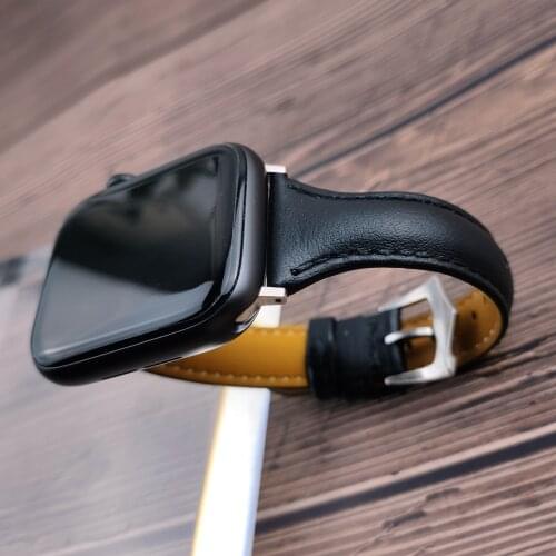 For apple watch se 6 40mm 44mm strap slim leather band for iwatch series 5 4 3 38mm 42mm apple watch women girls leather straps