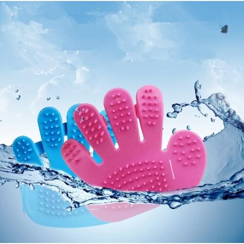 Dog Cat Washing Shower Brush Five Finger Type Pet Cat Bathing Brush Palm Type Pet Massage Brush Grooming Glove Cat Pet Supplies
