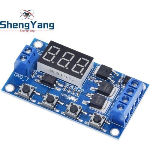 ShengYang Trigger Cycle Timer Delay Switch 12 24V Circuit Board Dual MOS Tube Control Module