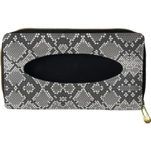 Snake Pattern Car Tissue Box Car Sun Visor Seat Back Tissue Box Holder Auto Interior Storage Decoration Fashion Auto Interior