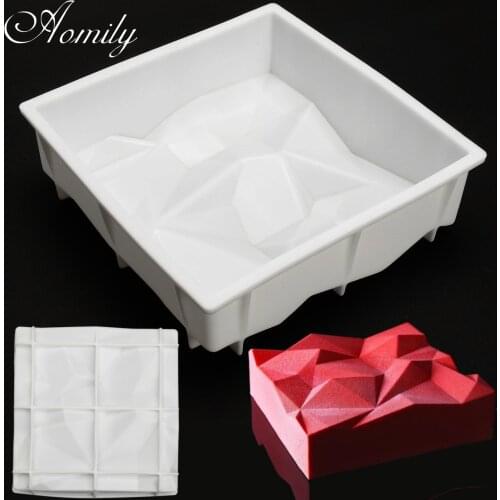 Aomily Fondant Mousse Silicone Mold DIY Dessert Ice Cream Pastry Chocolate Baking Tools Bakeware Gumpaste Mould Decorating Tools
