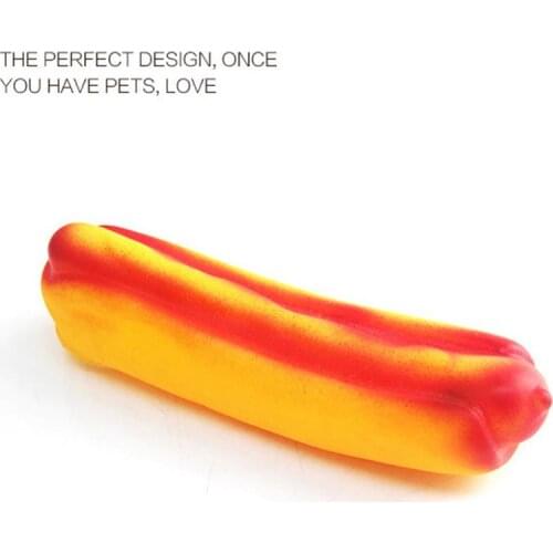 Dog Interactive Hot Dog Squeaky Toys Puppy Toy Dog Tooth Cleaning Chewing Playing Toys for Dogs Pet Puppy Supplies
