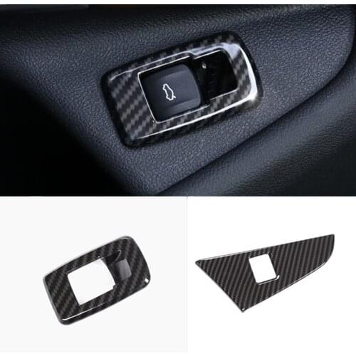 Car Styling Front Door Trunk Switch Button Decorative Frame Cover Sticker Trim For BMW 5 Series G30 Interior Auto Accessories