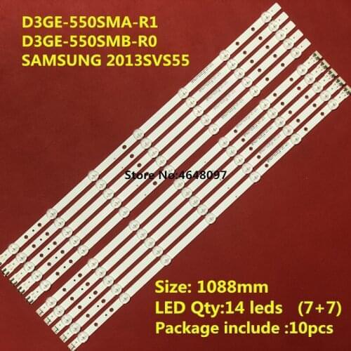 10pcs LED strip 7+7led D3GE-550SMA-R1 D3GE-550SMB-R0 BN96-28772A/BN96-28773A for Samsung 55'' CY-DF550CSLV1H LSF550HJ02-A01