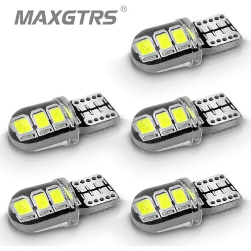 10x New Car LED T10 194 W5W COB+Silicone shell LED Lights Car Side Wedge Light Lamp Bulb White/Blue/Red/Pink Car-styling