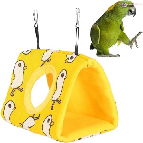 Neko Warm Bird Nest House Shed Hut Hanging Hammock Cage Accessories Plush Hideaway for Hamster Small Pet Parrot S/M/L