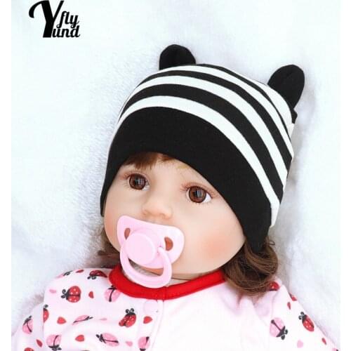 Yundfly 1 PCS Lovely Cartoon Ears Newborn Caps Soft Comfortable Knitted Cotton Baby Girls Hats Infant Headwear Photography Props