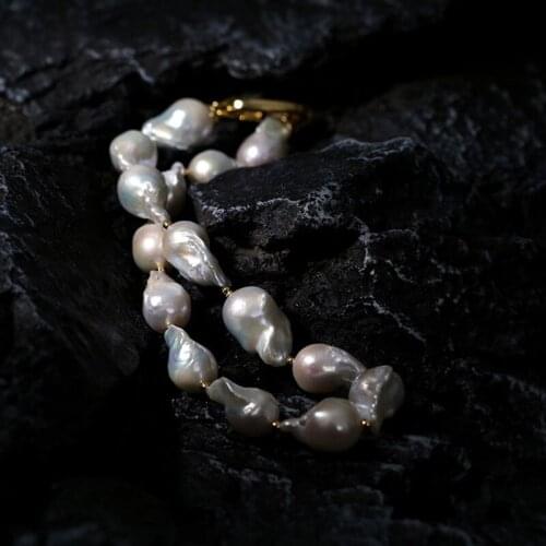 High class elegant genuine baroque pearl necklace big pearl choker for women boutique jewelry