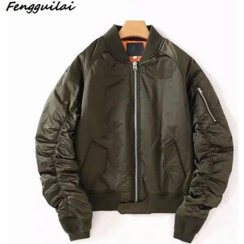Winter 2021 High Quality Thick Military Motorcycle Aviator Pilot Air Men Bomber Thick Warm Satin Flight Suit Jacke